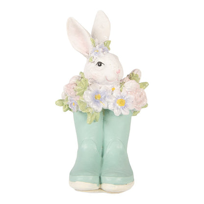 Decoration Figurine Rabbit 9x9x15 cm White Plastic