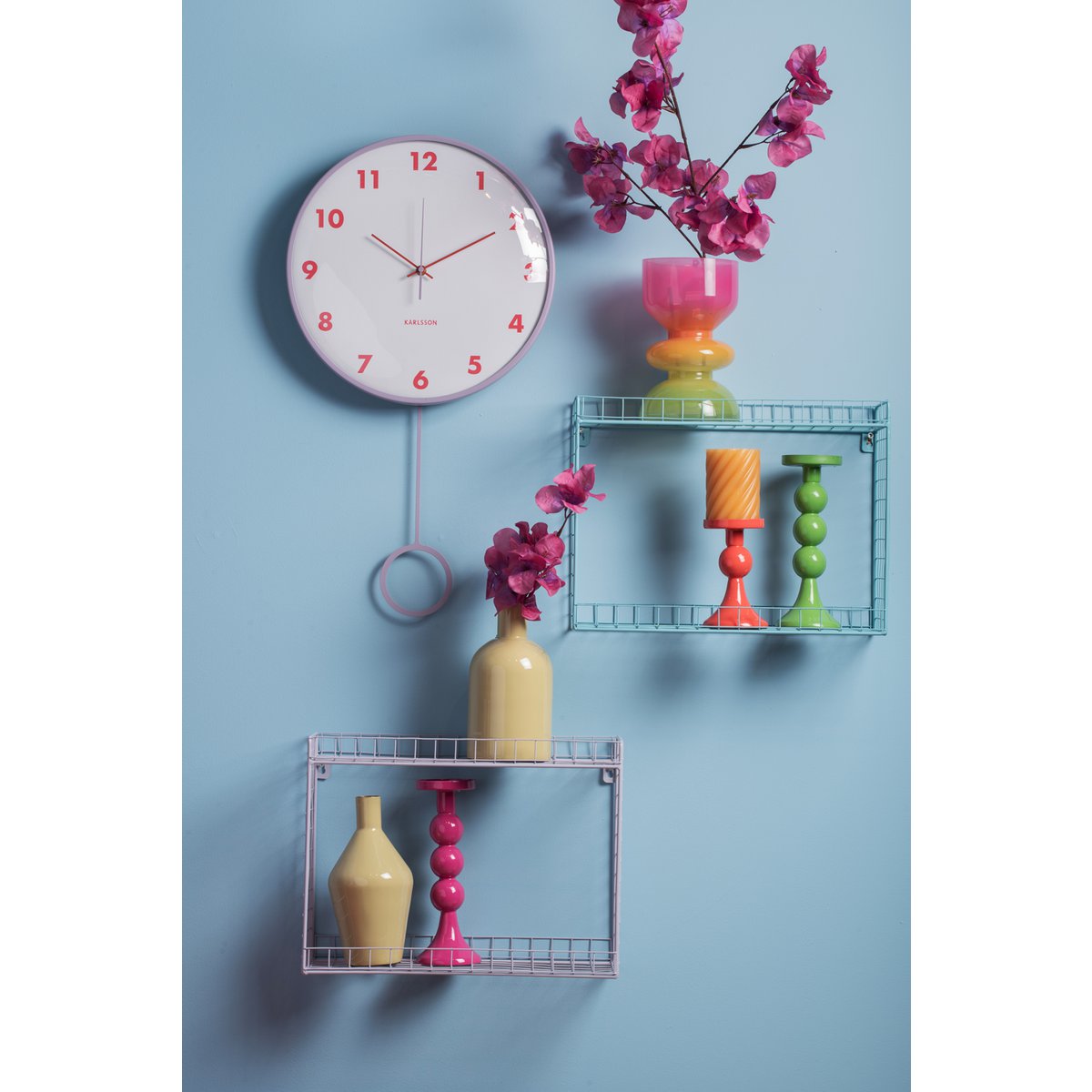 Wandklok Karlsson Brutale Dome Slinger Ø30 cm