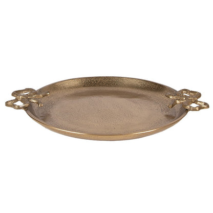 Decoratieschaal 37x31x3 cm goud aluminium