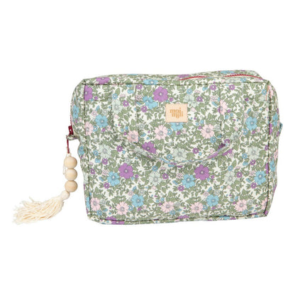Make-up tasjes set 26x20x7 cm en 23x17 cm katoen