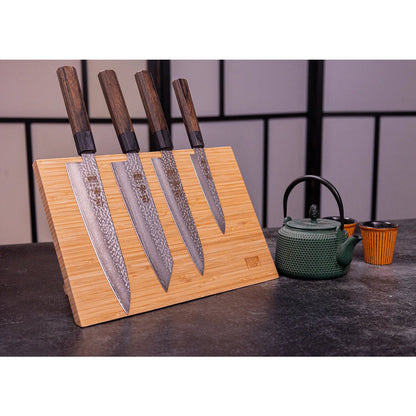 Keukenaccessoires - KOTAI magnetische bamboe messenhouder (opvouwbaar) - 30 x 22 cm