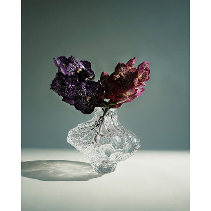 Vaas glas 16x20 cm rood