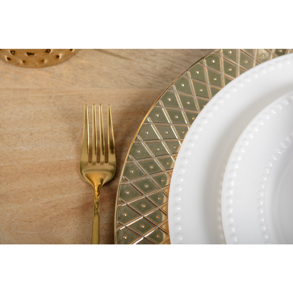 Parelplaat 27 cm wit porselein
