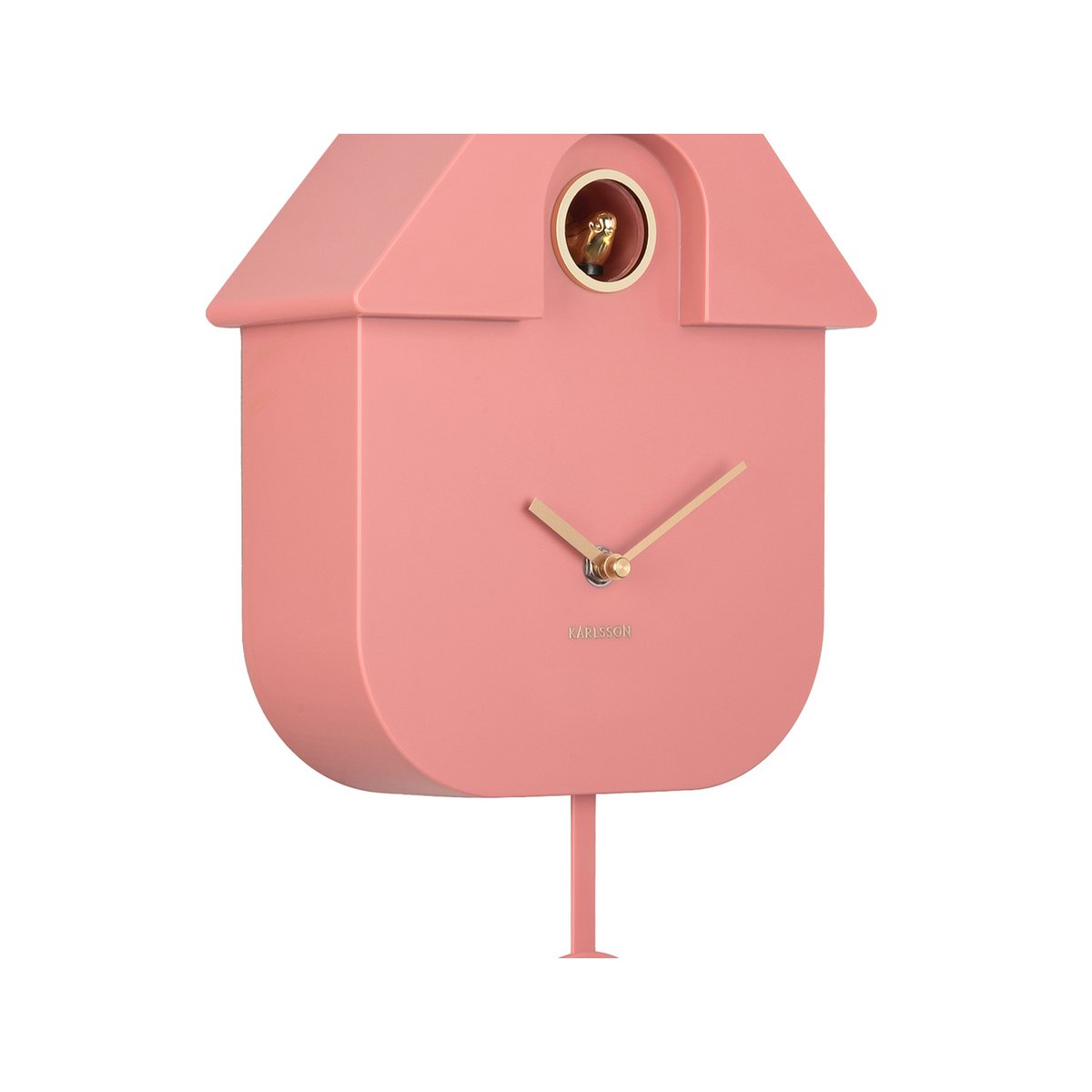 Wandklok koekoek 41x22 cm roségoud plastic