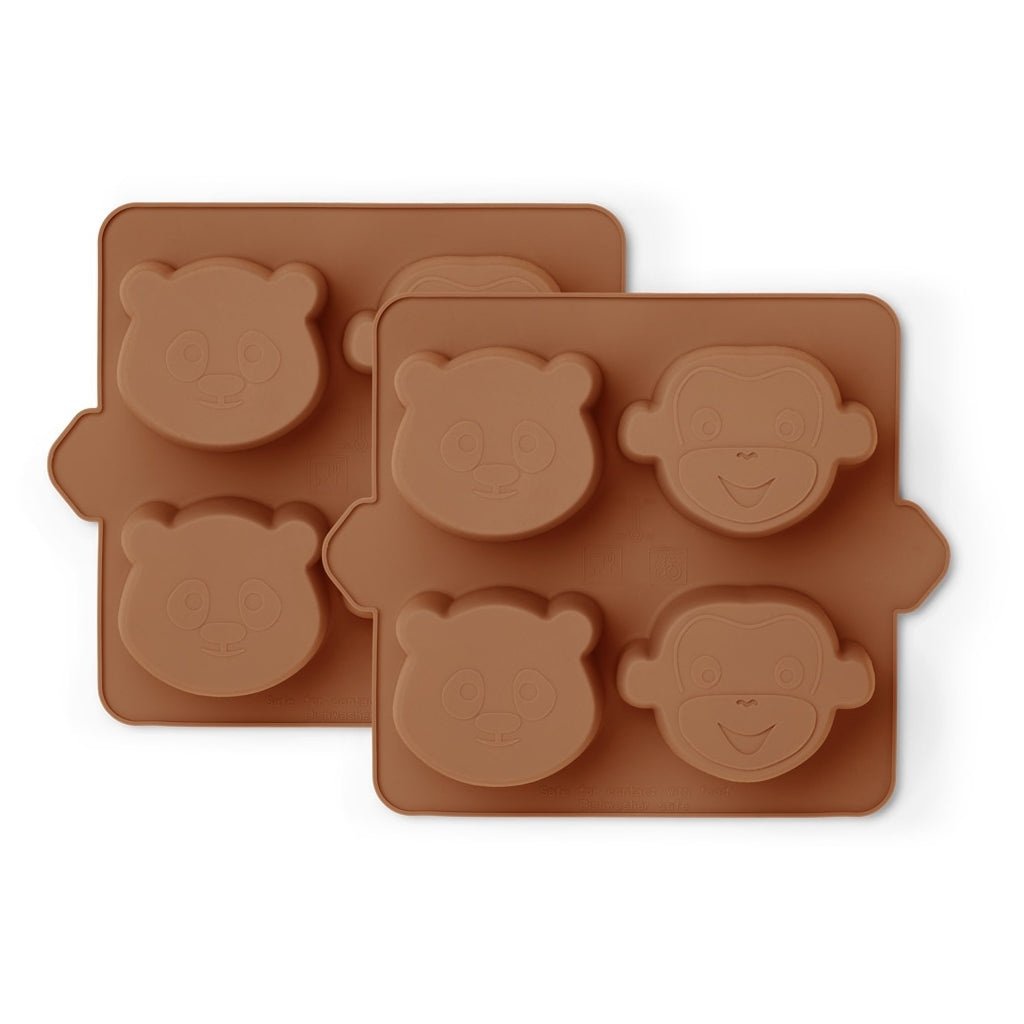 Siliconen bakvorm dier 2 stuks caramel café