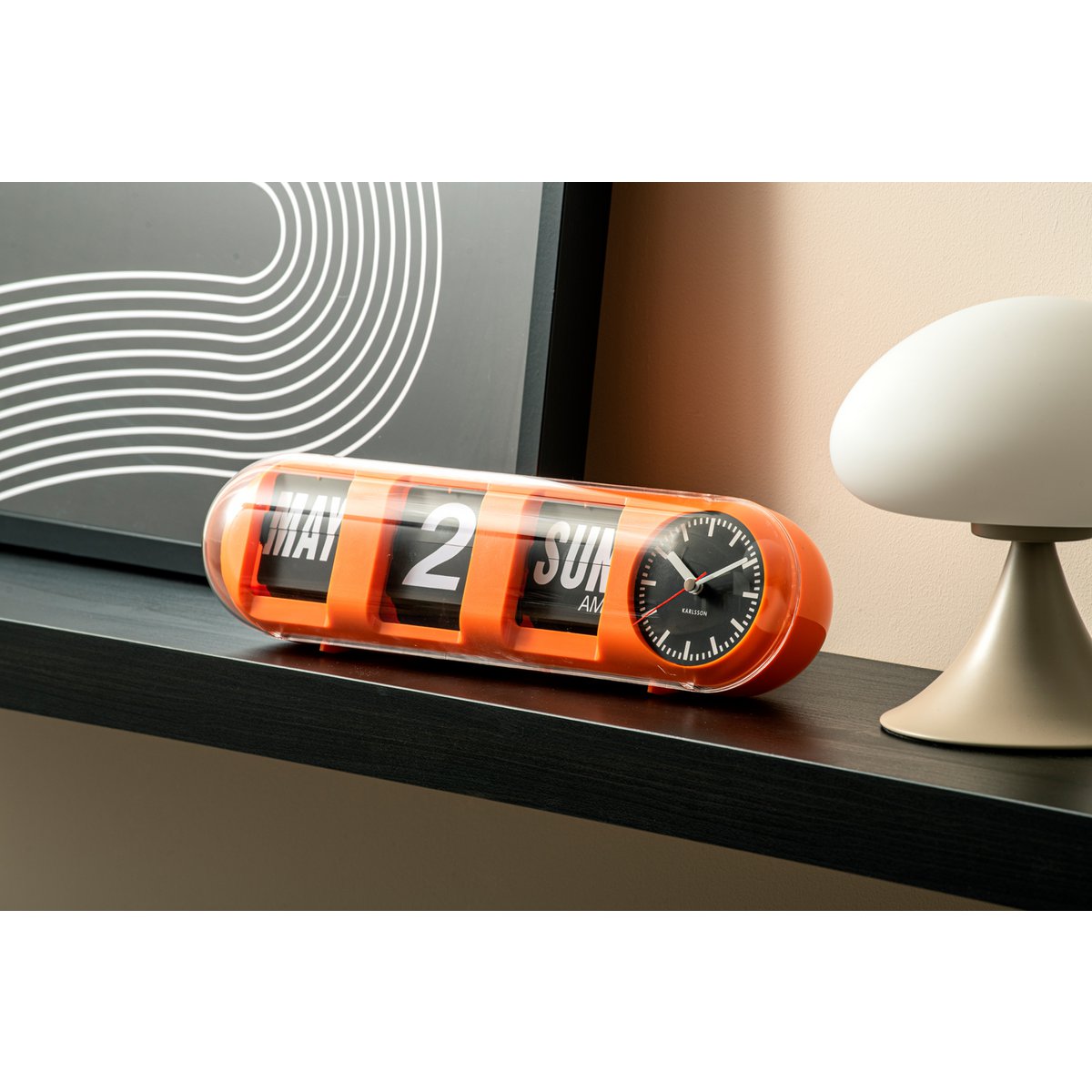 Flipklok Tube retro wandtafel