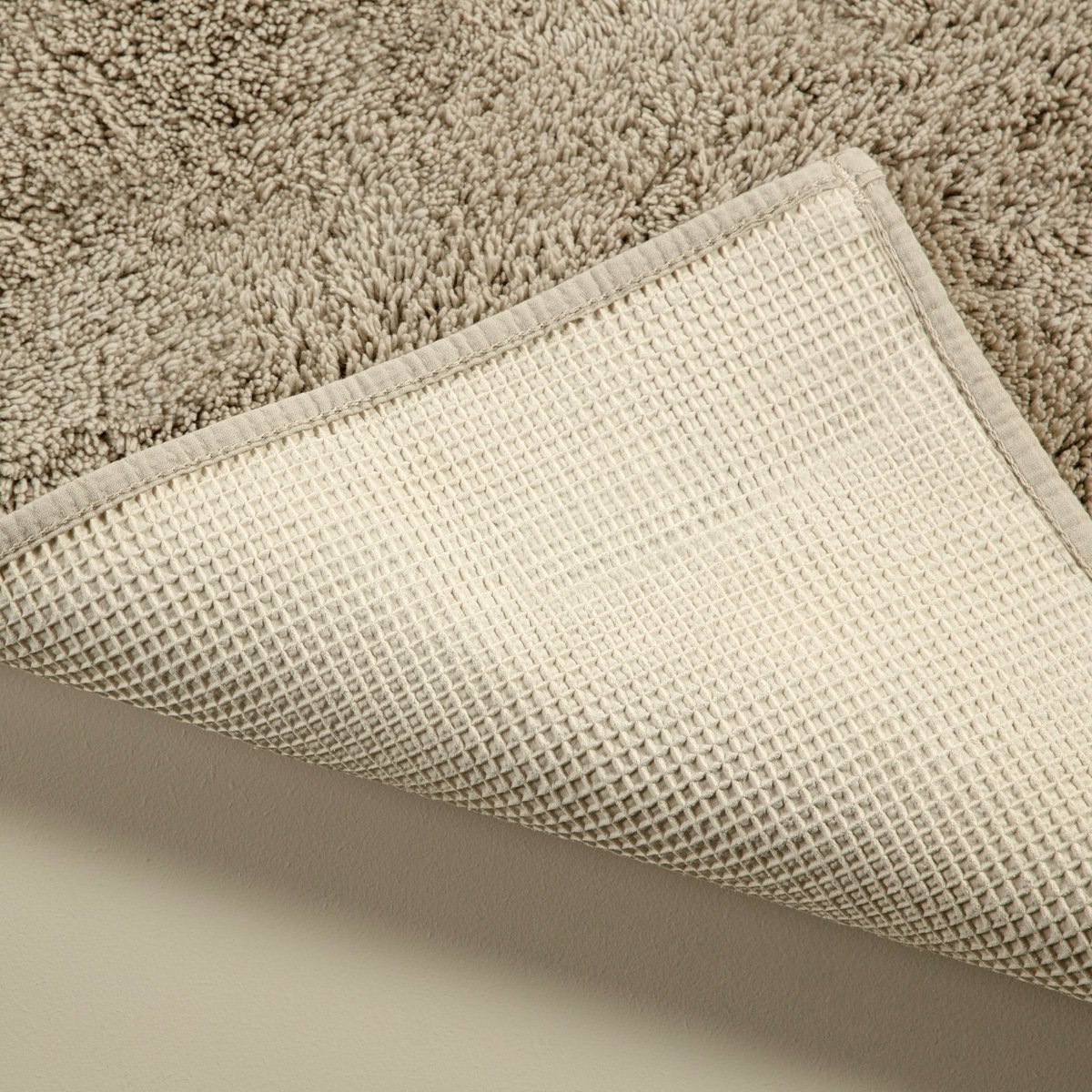 Badmat 60x90 cm katoen beige anti-slip
