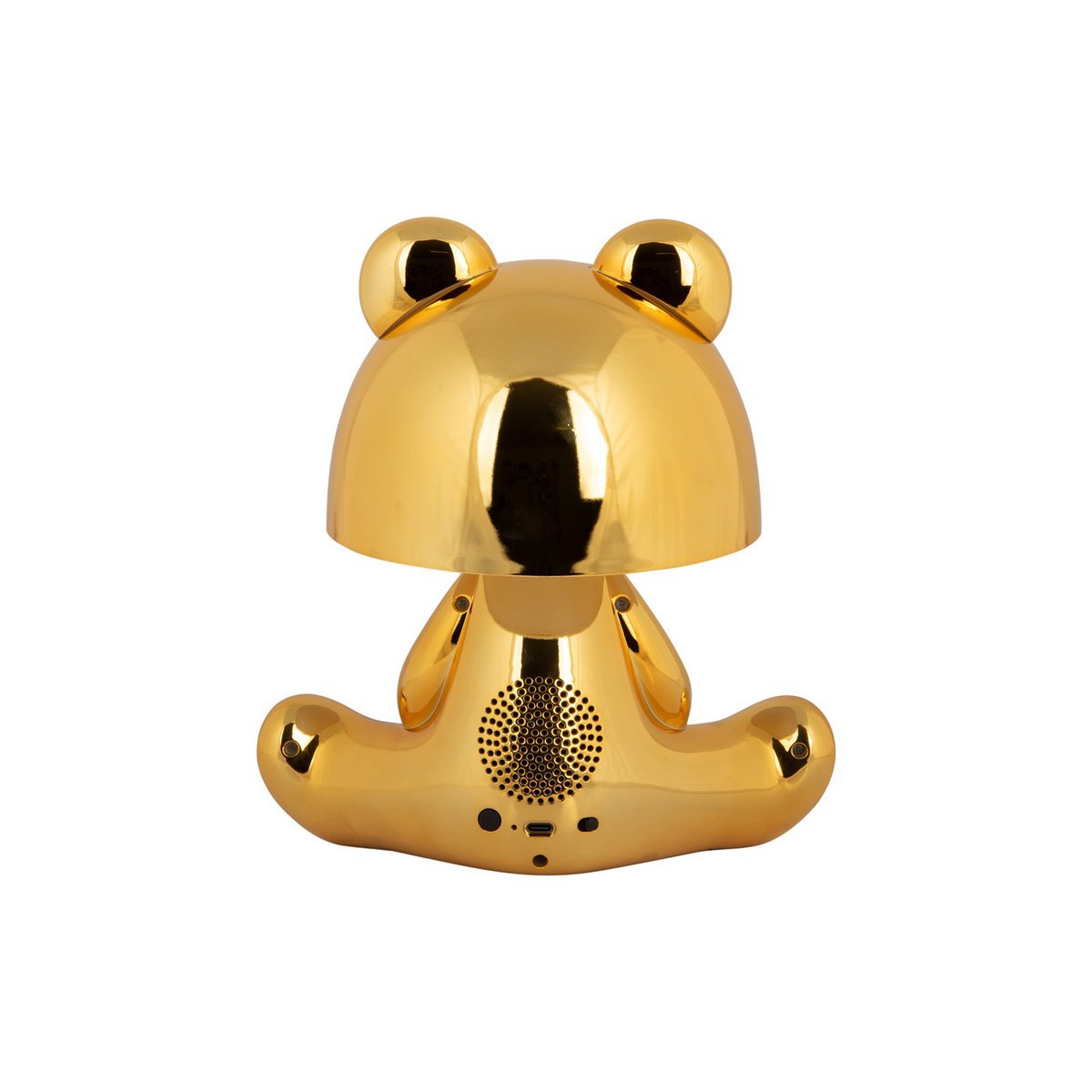 Tafellamp beer goud 17x22x24 cm met bluetooth speaker