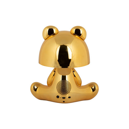 Tafellamp beer goud 17x22x24 cm met bluetooth speaker