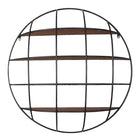 Wandrek 91x20 cm ijzer zwart bruin