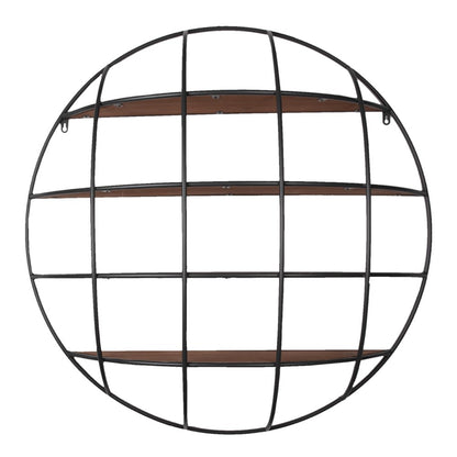 Wandrek 91x20 cm ijzer zwart bruin
