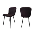 Stoelenset 4 stuks zwart bouclélook 52x44x79 cm