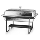 Chafing Dish Rectangular Hammered 4L 40 Cm For Buffets