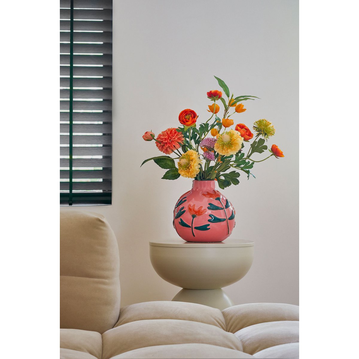 Vaas 20 cm keramiek roze