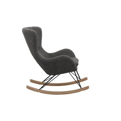 Rocking chair teddy fleece dark grey