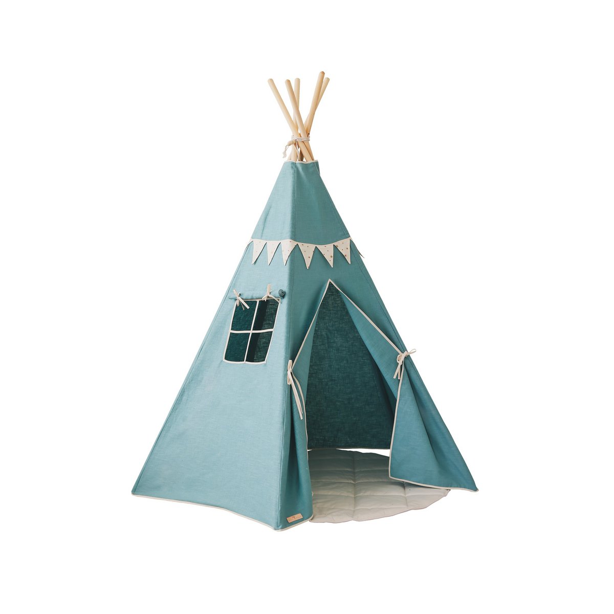 Gold Star Tipi Met Guirlande En Mattenset Voor Kinderen