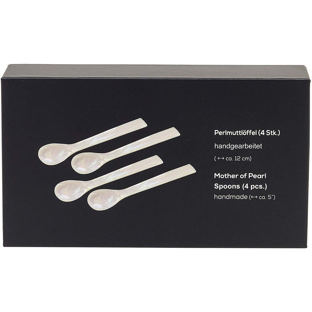 Kaviaarlepels set van 4 parelmoer 11 cm