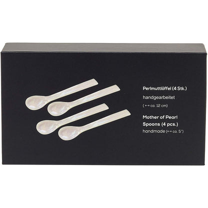 Kaviaarlepels set van 4 parelmoer 11 cm