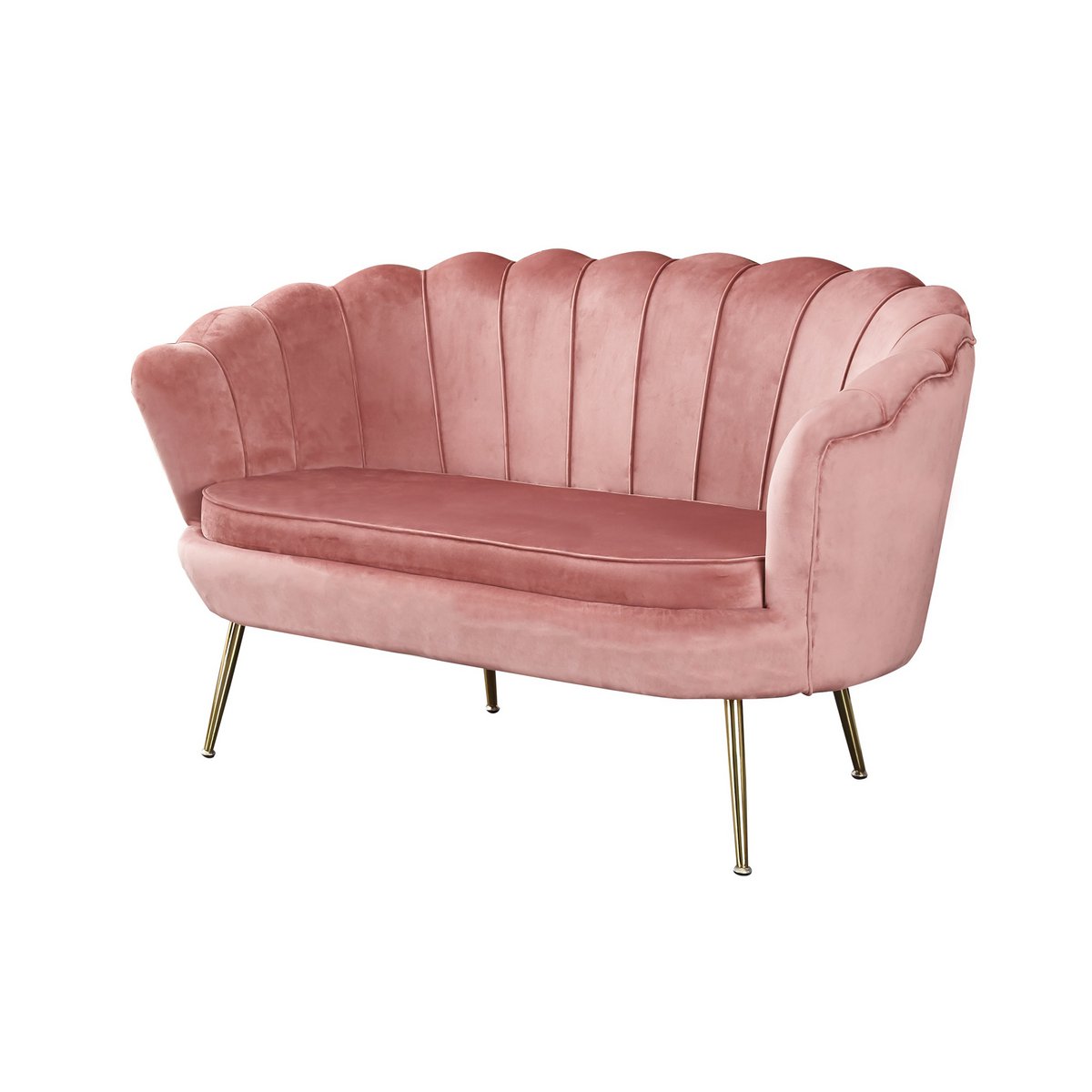 Rose velvet shell sofa