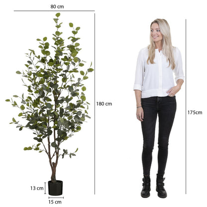 Artificial Eucalyptus Tree In Pot Height 180 Cm Green