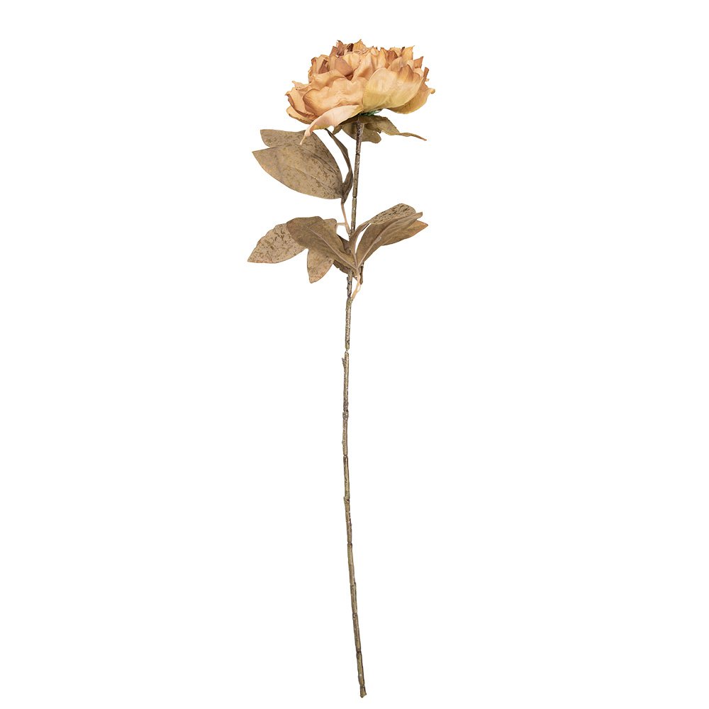 Kunstbloem pioenroos 70 cm beige kunststof