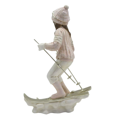 Figurine Child 19 cm Pink White Plastic Home Accessories