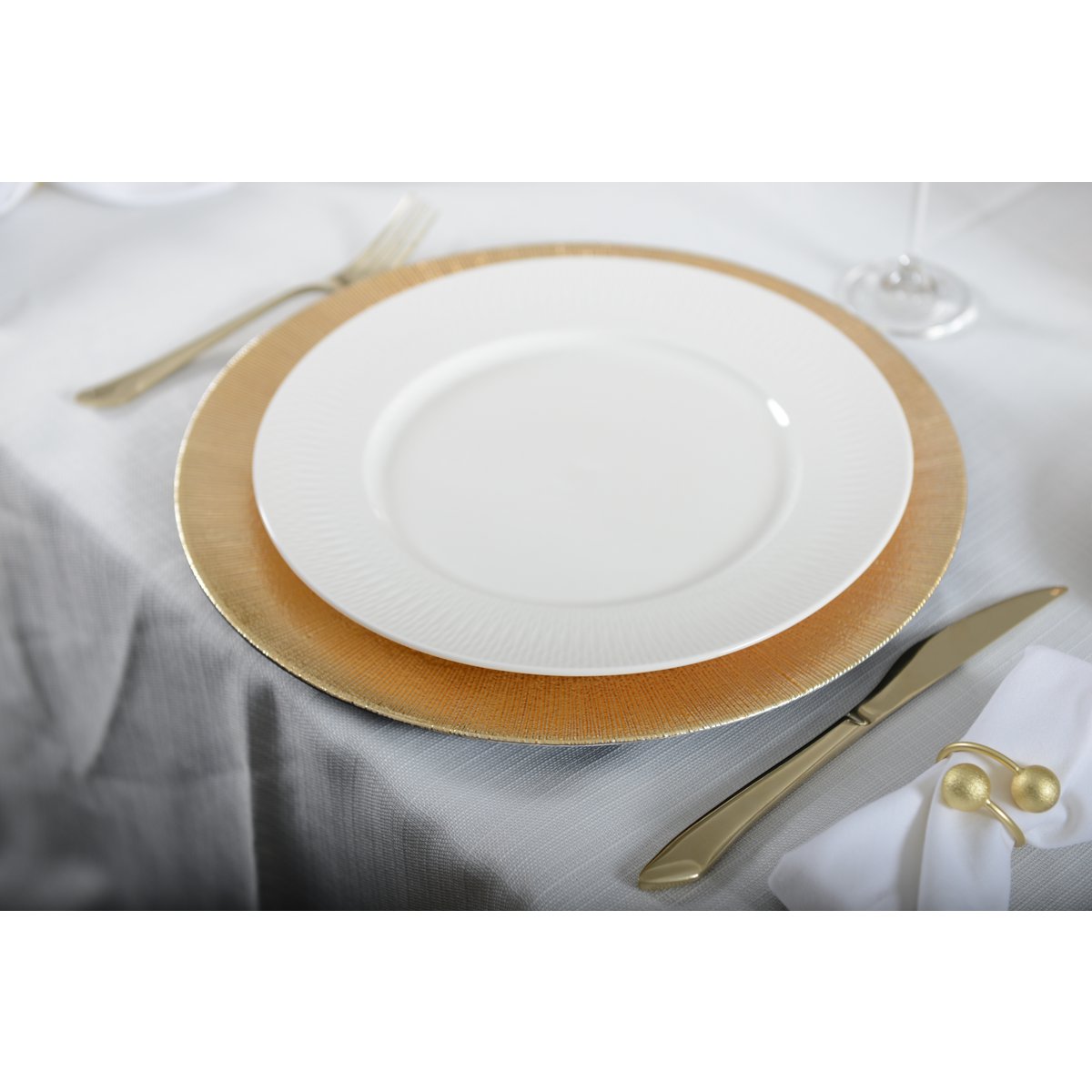 Bord 31x31 cm goud plastic