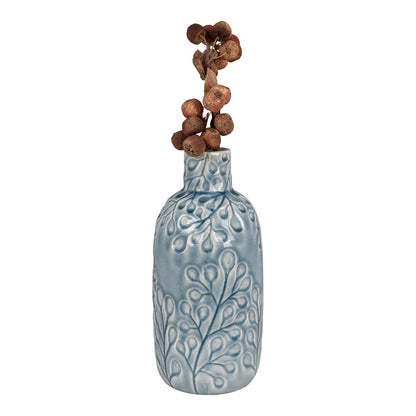 Vaas keramiek blauw 12x26 cm