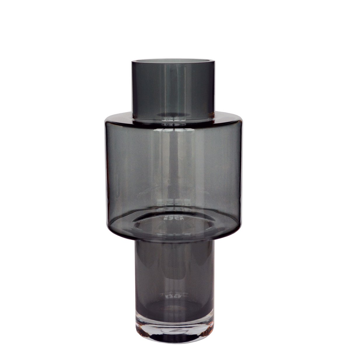 Vaas 40 cm glas grijs