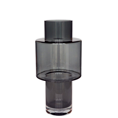 Vaas 40 cm glas grijs