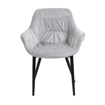 Fauteuil lichtgrijs fluweel 63x61x81,5 cm