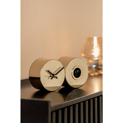Wandklok Karlsson 26x13 cm goud staal
