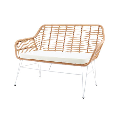 Bank rotan look 120x69x85 cm naturel