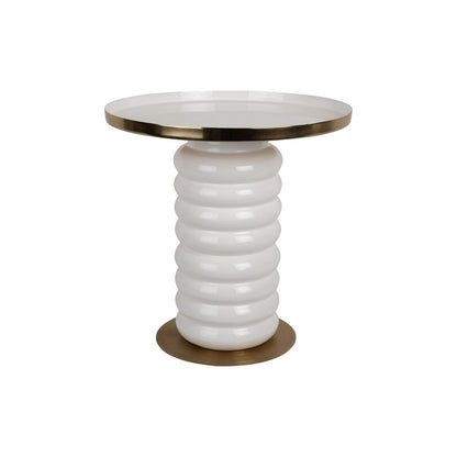 Bijzettafel Robijn 41x41 cm wit emaille