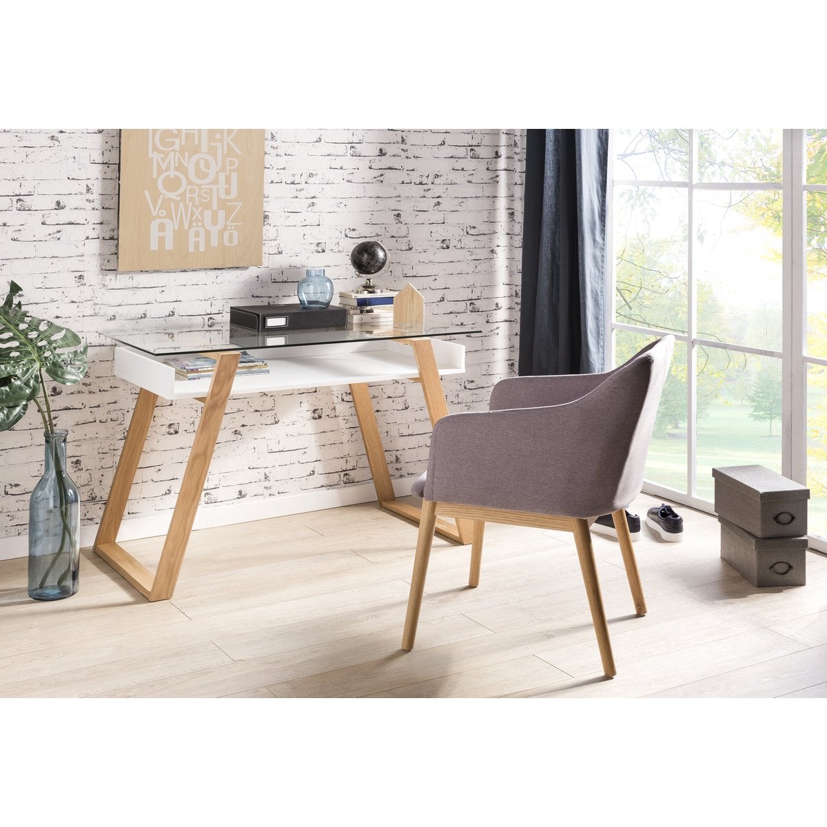 Desk 110x55x75 cm white