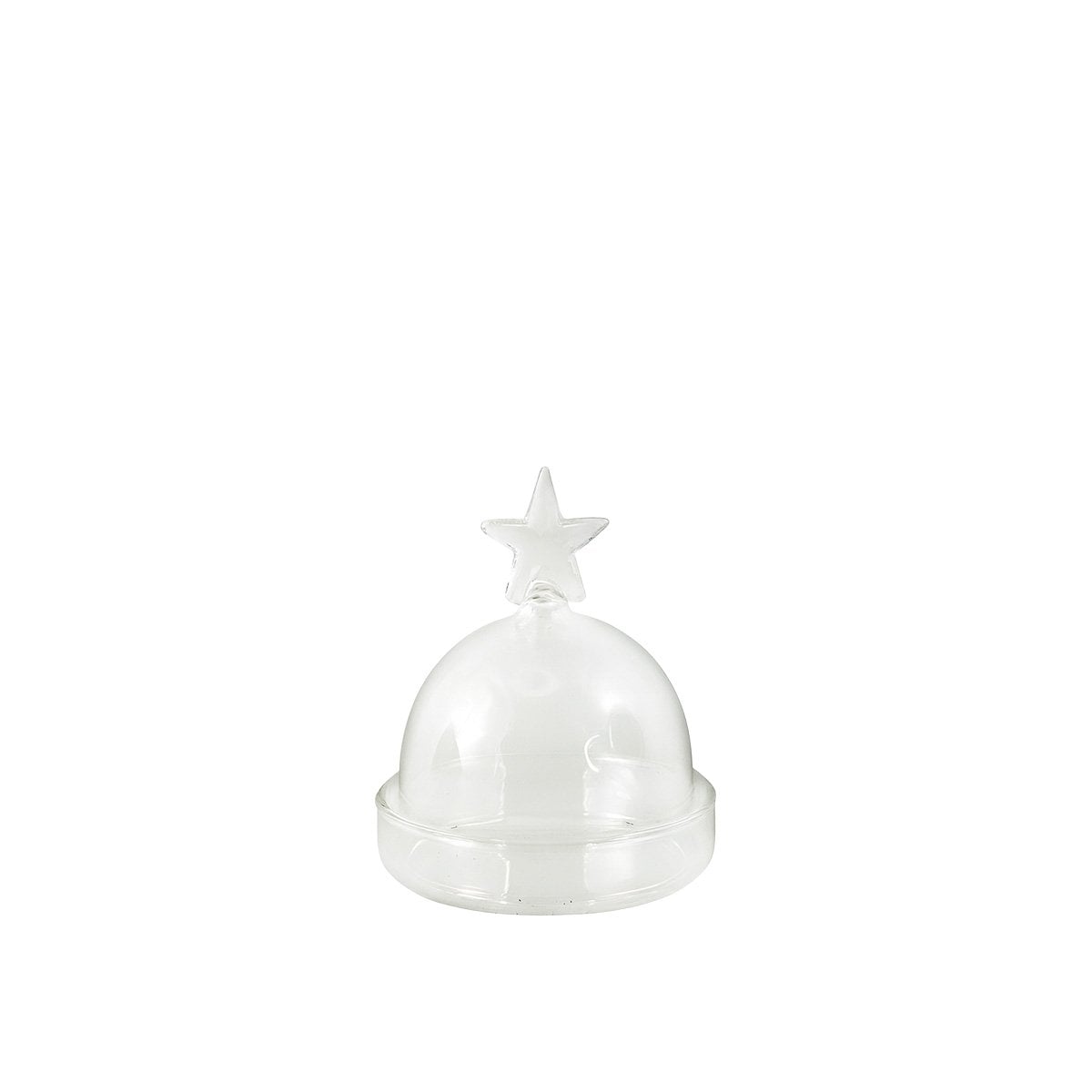 Glazen schaal rond transparant 5.5x5.5x7 cm
