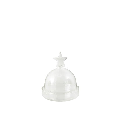Glazen schaal rond transparant 5.5x5.5x7 cm