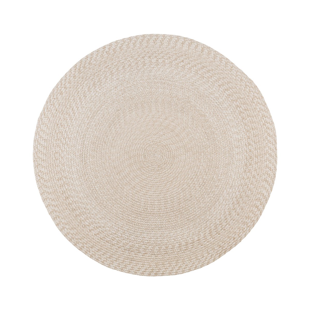 Vloerkleed rond Ø120 cm gerecycled PET zand