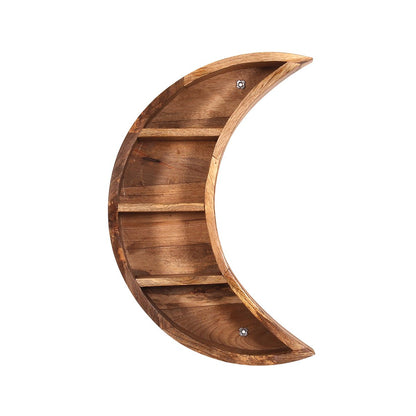 Wandplank mangohout maansikkel 40x13x60 cm