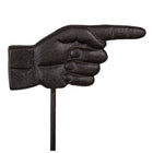 Garden Stake Hand 18x88 cm Brown Metal Garden Spike