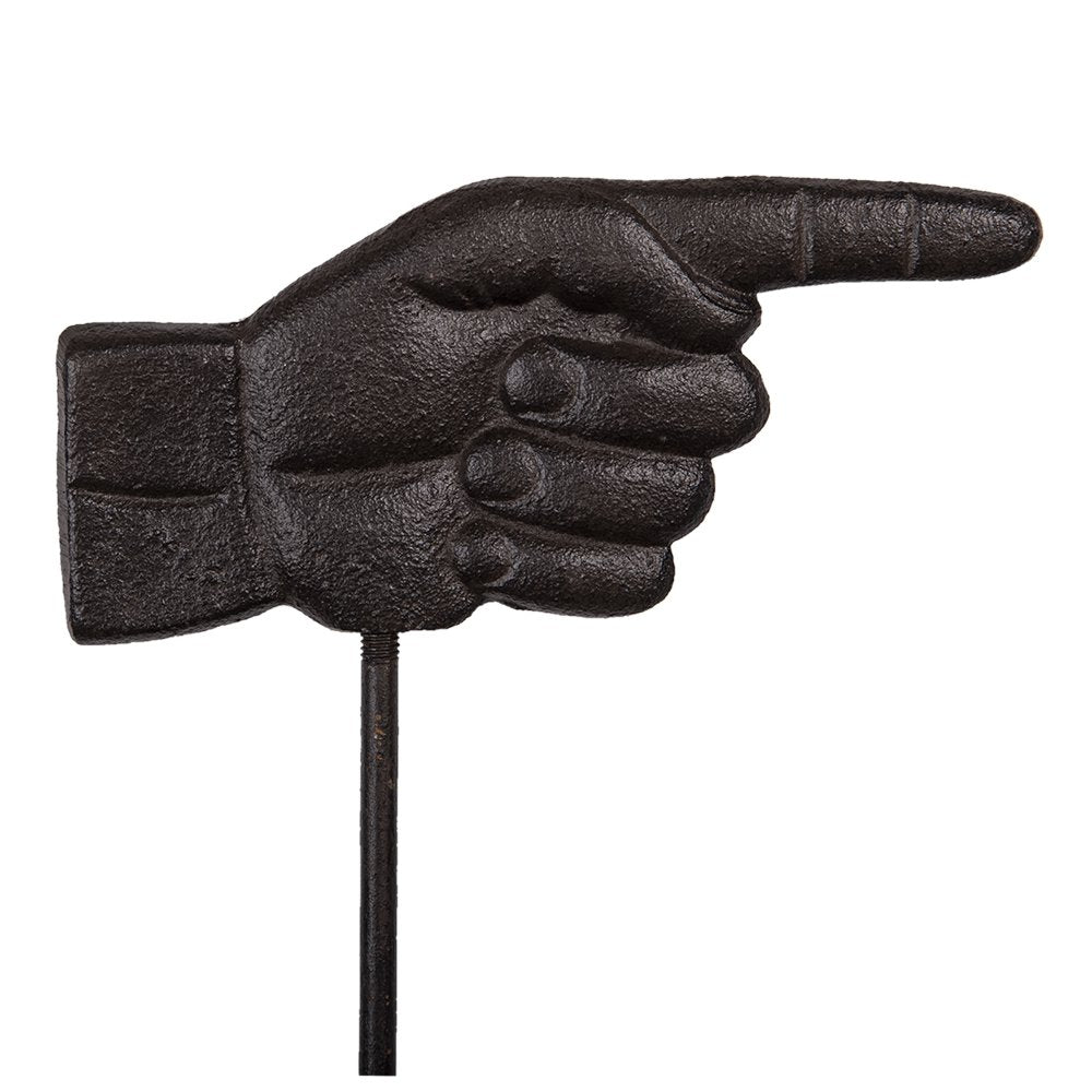 Garden Stake Hand 18x88 cm Brown Metal Garden Spike