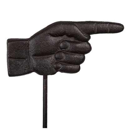 Garden Stake Hand 18x88 cm Brown Metal Garden Spike