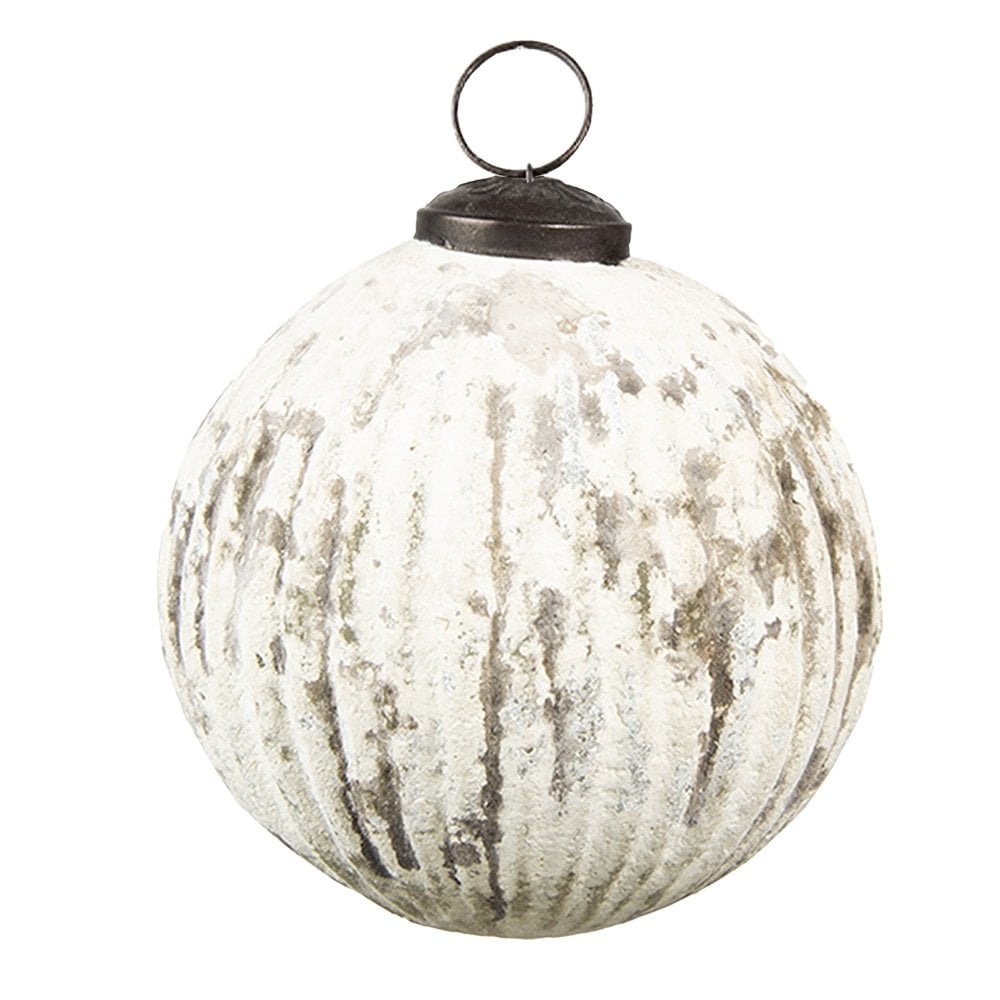 Kerstbal Ø 10 cm Beige Glas Kerstdecoratie