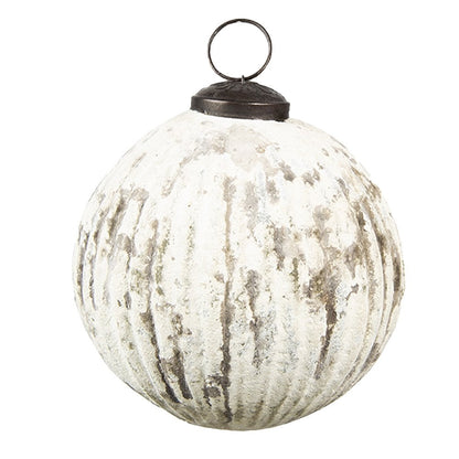 Kerstbal Ø 10 cm Beige Glas Kerstdecoratie