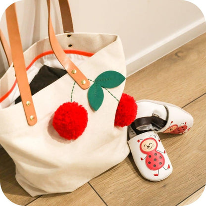 Soft leather baby booties Mademoiselle Coccinelle