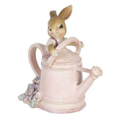 Figurine Rabbit 10x6x11 cm Pink Plastic Home Accessories