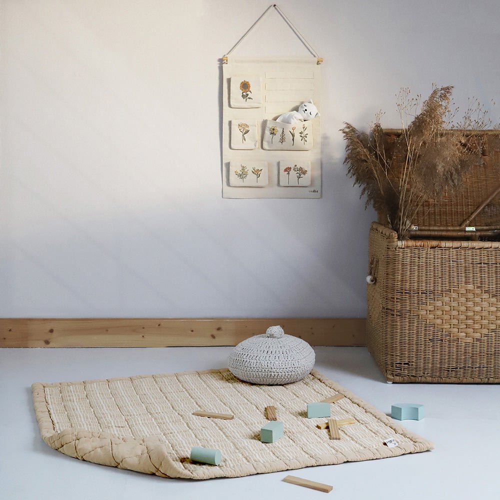 Babydeken 100x87 cm katoen beige