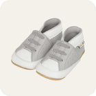 Babyslofjes leer grijs sneaker