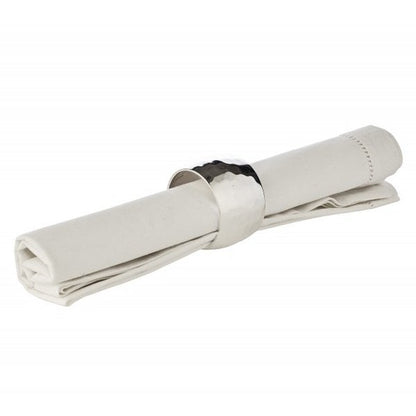 Servetringen set van 4 Ø 4 cm metaal zilver