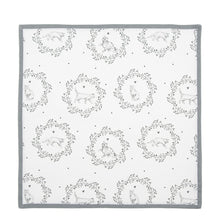 Servetten katoen set van 6 wit grijs kattenpatroon 40x40 cm